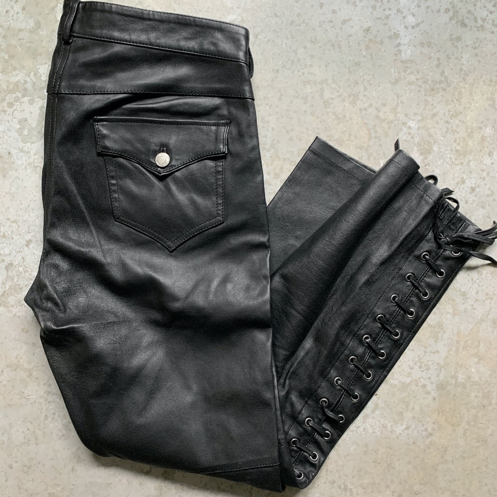 Isabel Marant for H&M Leather Pants US 12 Black